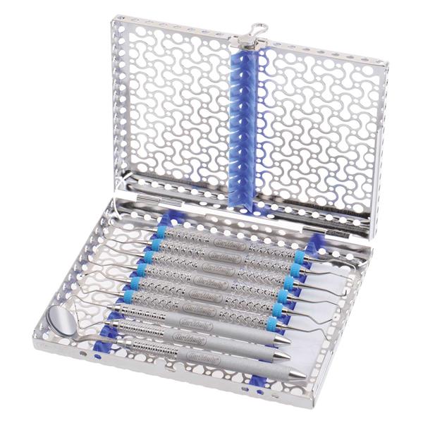 CAJA / CASSETTE PARA ESTERILIZAR INSTRUMENTAL IME12DIN1 AZUL 10 INSTRUMENTOS - HU-FRIEDY