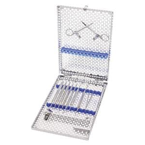 CAJA / CASSETTE PARA ESTERILIZAR INSTRUMENTAL 13 INSTRUMENTOS AZUL HU FRIEDY - HU-FRIEDY