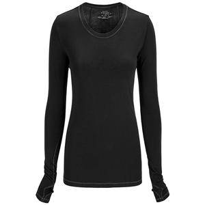 CAMISETA MANGA LARGA 4881 MUJER BLKW XS CHEROKEE