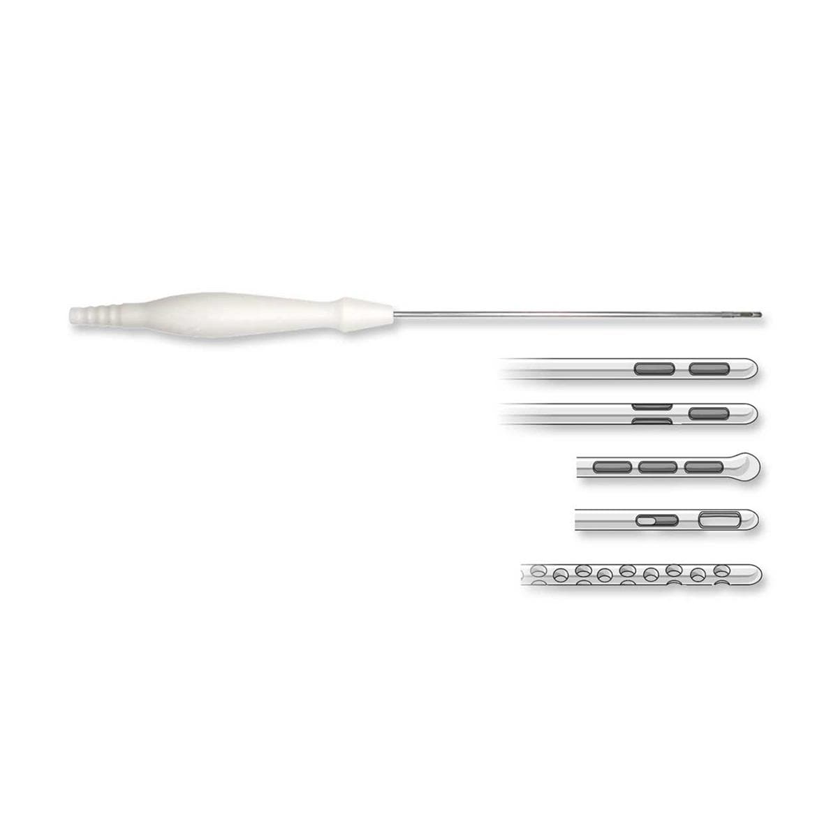 CÁNULAS DE LIPOASPIRACIÓN LIPO ONE 3 ORIFICIOS Y ESPÁTULA 3 X 230 MM - 6U