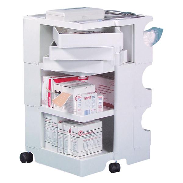 CARRITO AUXILIAR DE CLÍNICA BLANCO BOBBY 3 1U - VARIOS