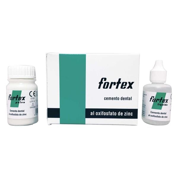 CEMENTO DEFINITIVO FORTEX KIT POLVO Y LÍQUIDO 100GR + 30ML - FORTEX