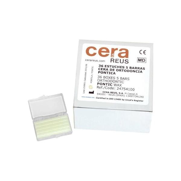 CERA ORTODONCIA PONTICA COLOR DIENTE 36 CAJAS X 5U - REUS