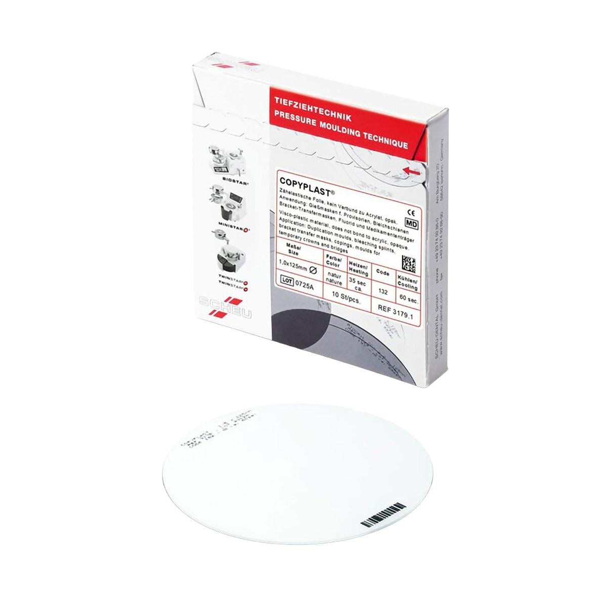 COPYPLAST PLANCHA VISCOELÁSTICA 0.75X125MM 100U - SCHEU