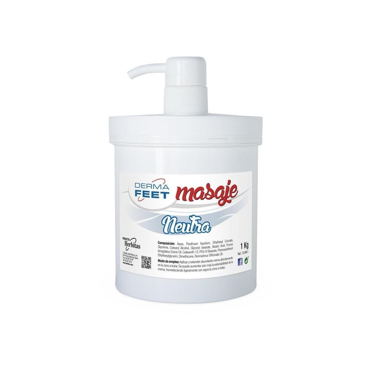 CREMA DE MASAJE NEUTRA 1KG DERMAFEET