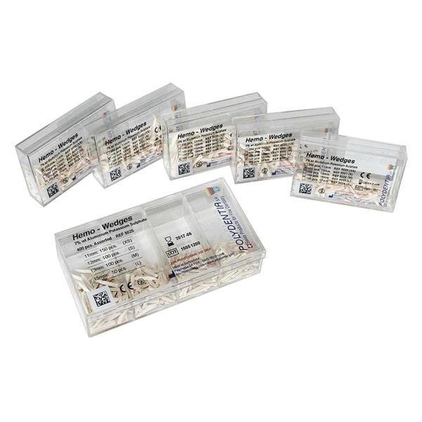CUÑAS HEMOSTÁTICAS M 13MM 100U - POLYDENTIA