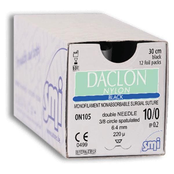 DACLON DOBLE AGU ESPAT 3/8 6,2MM 9/0 30CM 12U SMI