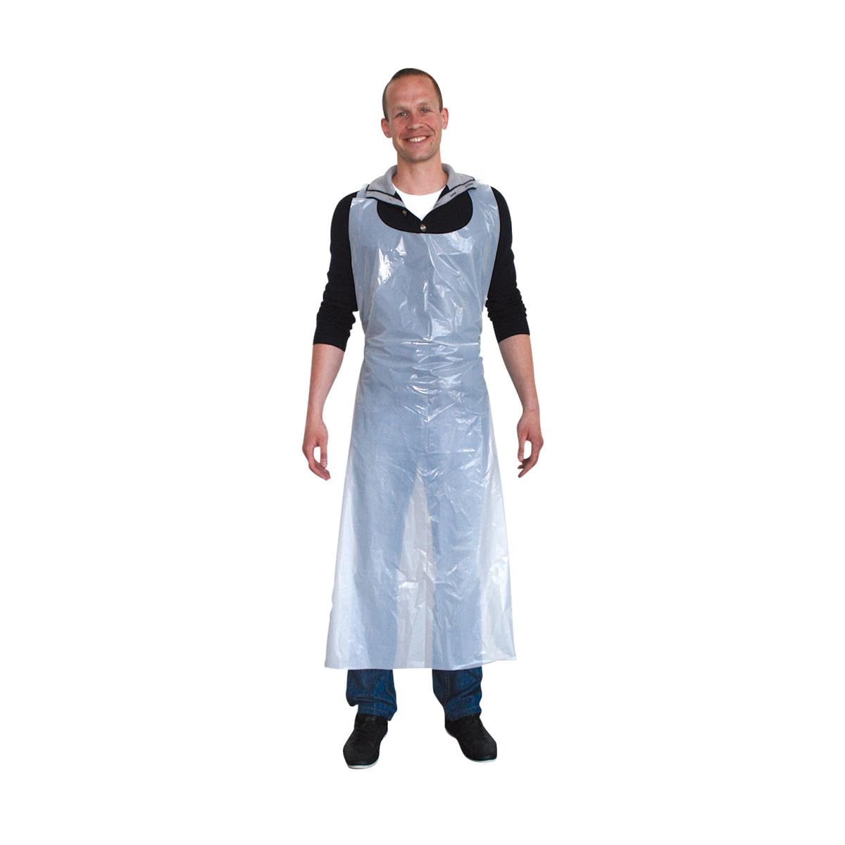 DELANTAL DE PLASTICO 75X140CM 100UD HS