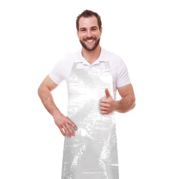 DELANTAL DE PLÁSTICO DESECHABLE GALGA: 100 ESPESOR: 0,025 CM 100U