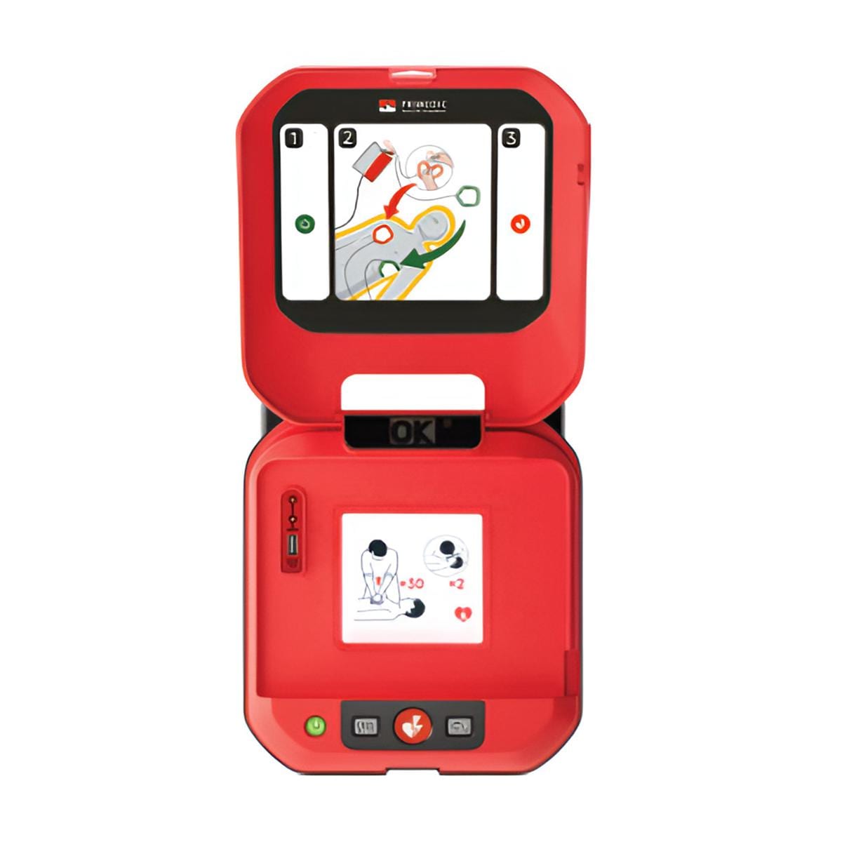 DESFIBRILADOR SEMI AUTOMÁTICO HEARTSAVE Y SIN PANTALLA PRIMEDIC