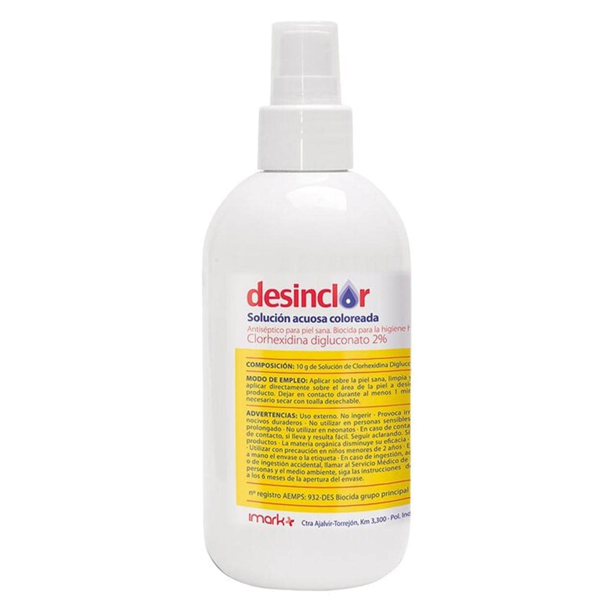 DESINCLOR 2% SOLUCIÓN ACUOSA COLOREADA SPRAY 250ML