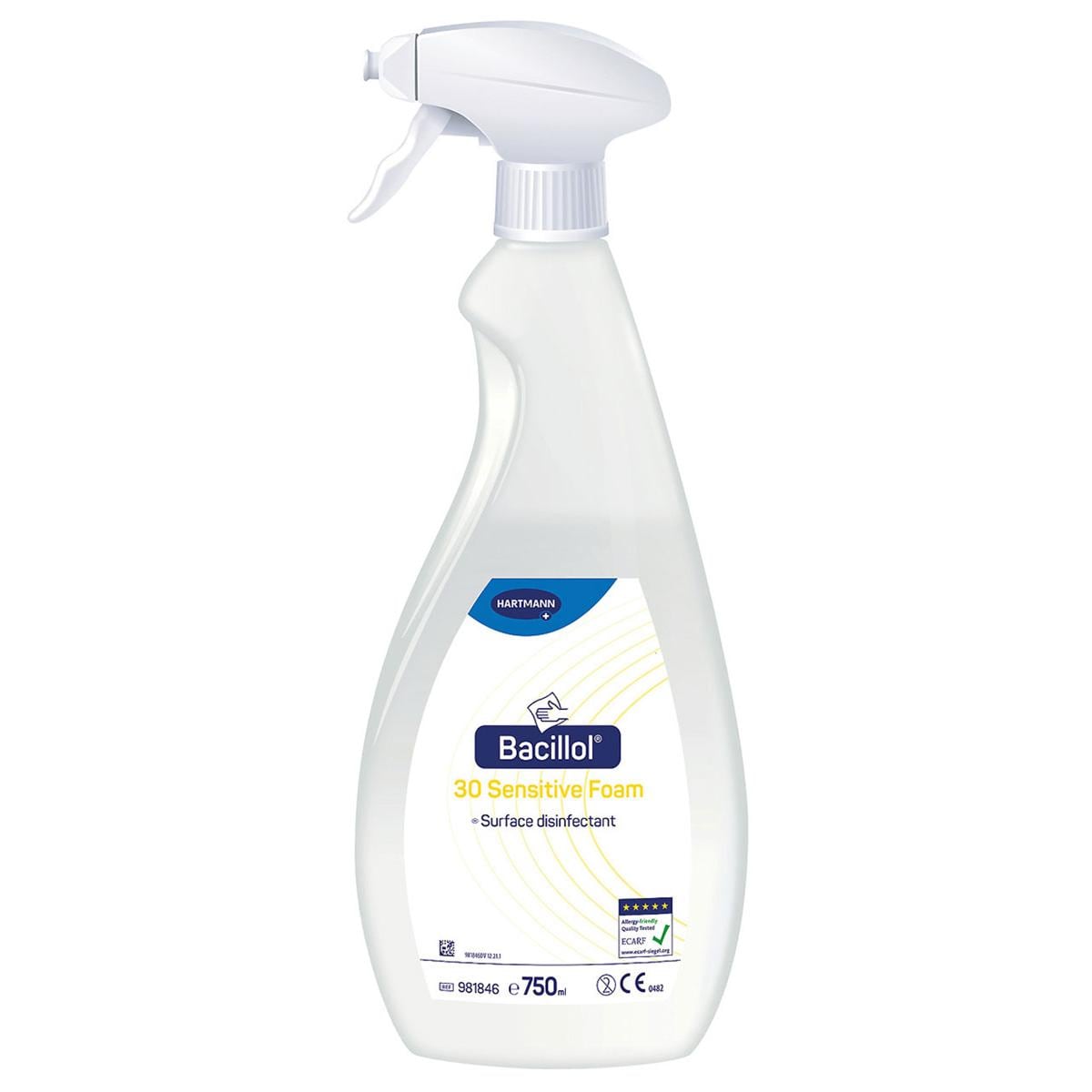 DESINFECTANTE DE SUPERFICIES EN ESPUMA BACILLOL 30 SENSITIVE FOAM 750 ML.