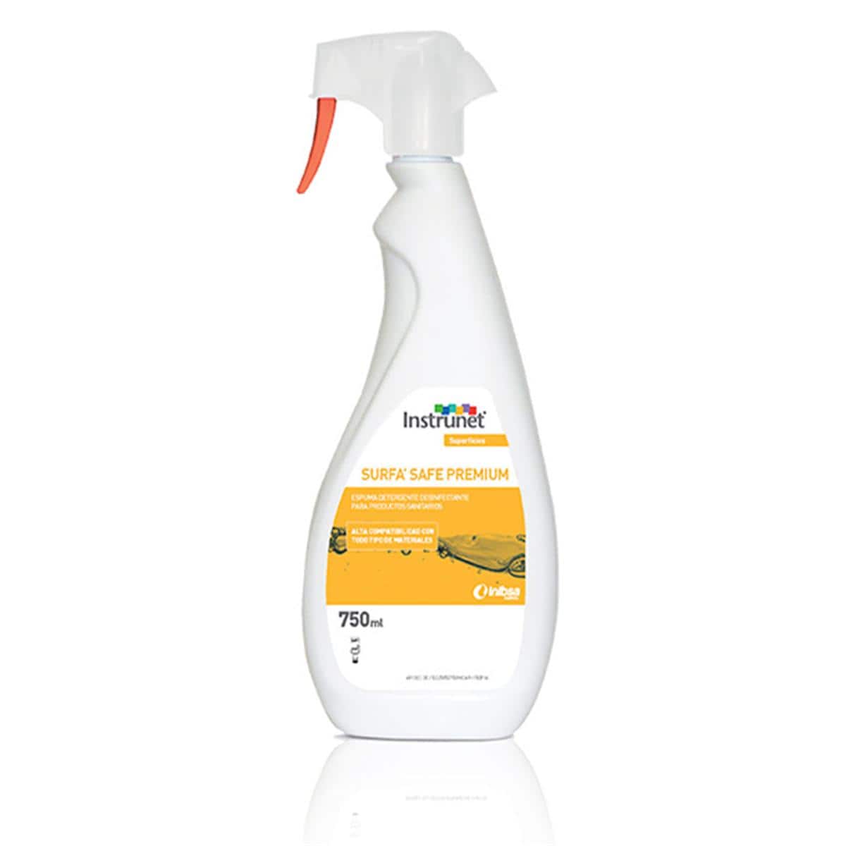 INSTRUNET DESINFECTANTE DE SUPERFICIES SURFA SAFE PREMIUM ESPUMA 750ML