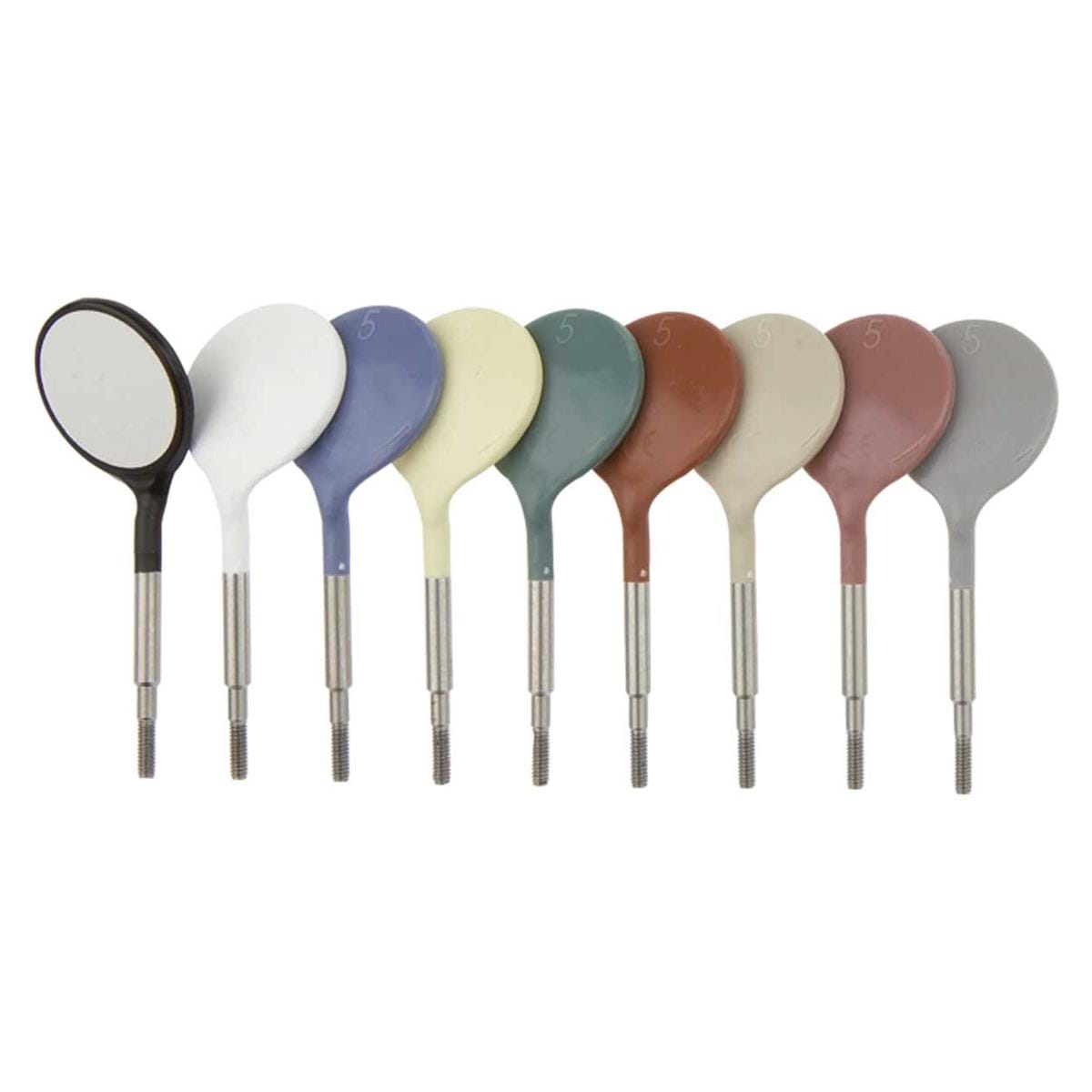 SURTIDO ESPEJOS DENTALES ROSCA SIMPLE #4 PASTEL 12U - ZIRC