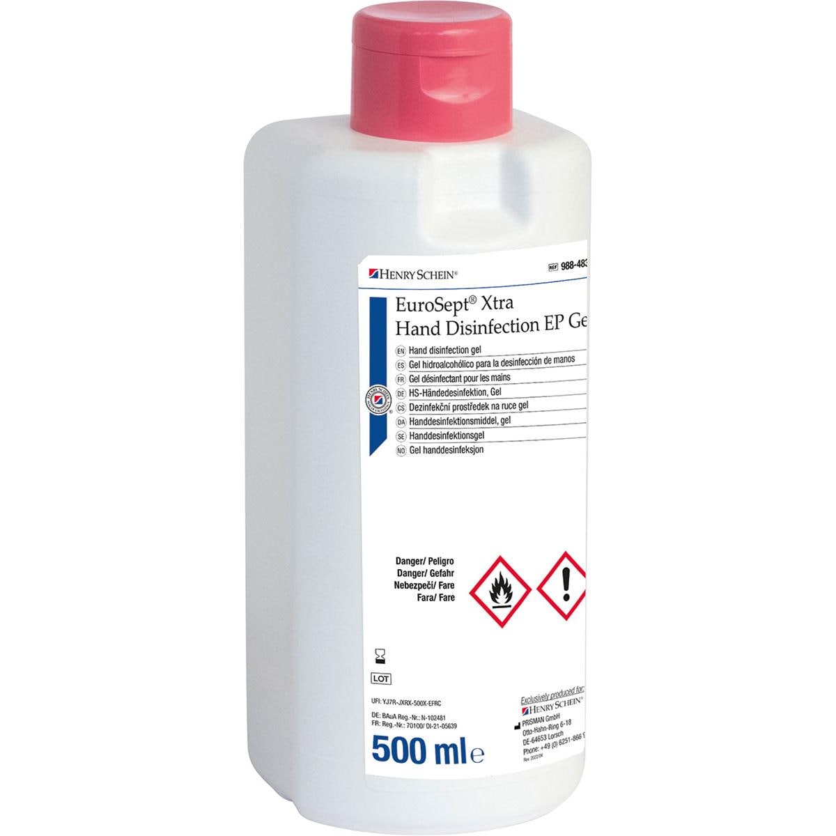 EUROSEPT XTRA GEL DESINFECTANTE DE MANOS 500ML HS