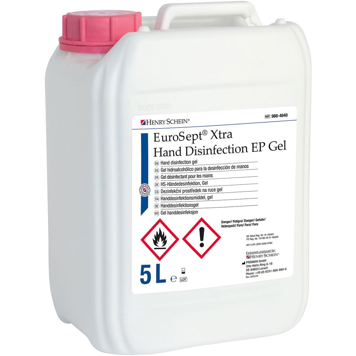 EUROSEPT XTRA GEL DESINFECTANTE DE MANOS 5L HS