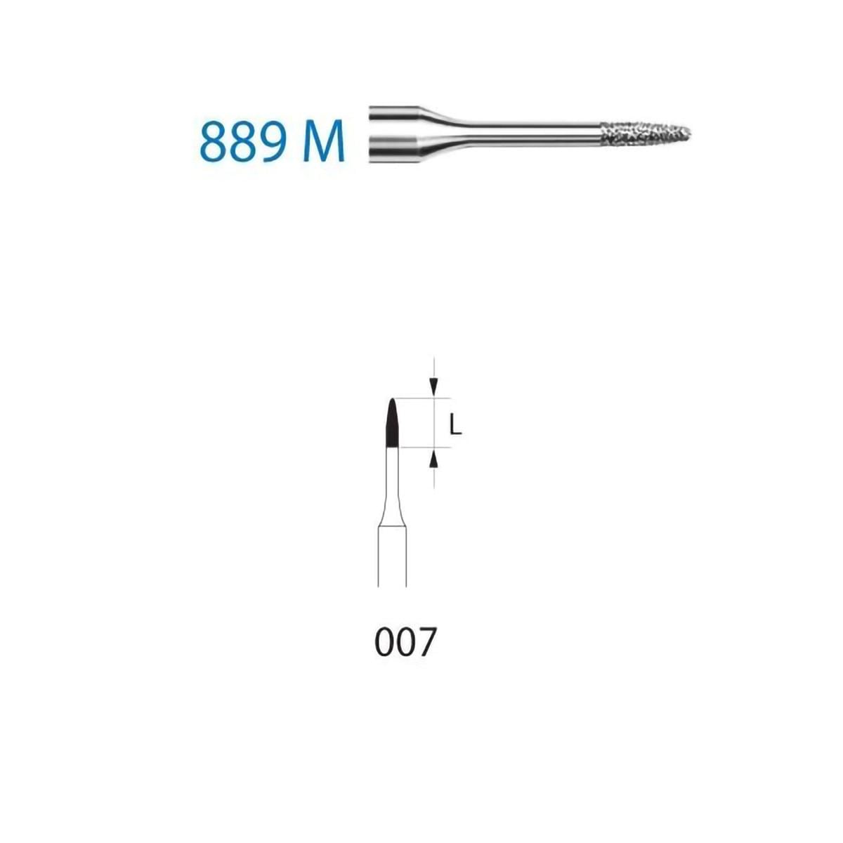 FRESA DIAMANTE FG 889 M 314 007 MICRODONTOLOGÍA - 5U