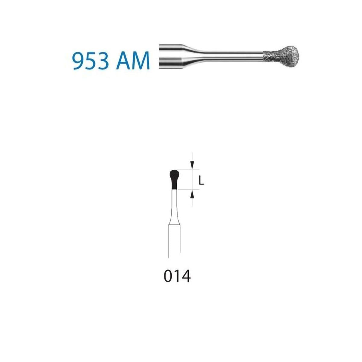 FRESA DIAMANTE FG 953AM 014 MICRODONTOLOGÍA 5U
