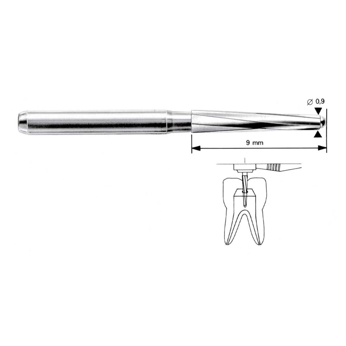 FRESA ENDO Z CÓNICA CA 9MM E0152 1U - DENTSPLY MAILLEFER