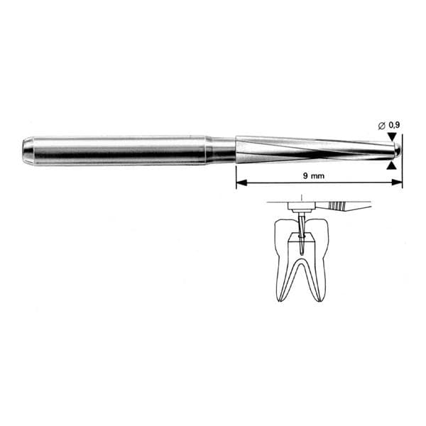 FRESA ENDO Z CÓNICA FG 25 MM E0152 5 U. - DENTSPLY MAILLEFER