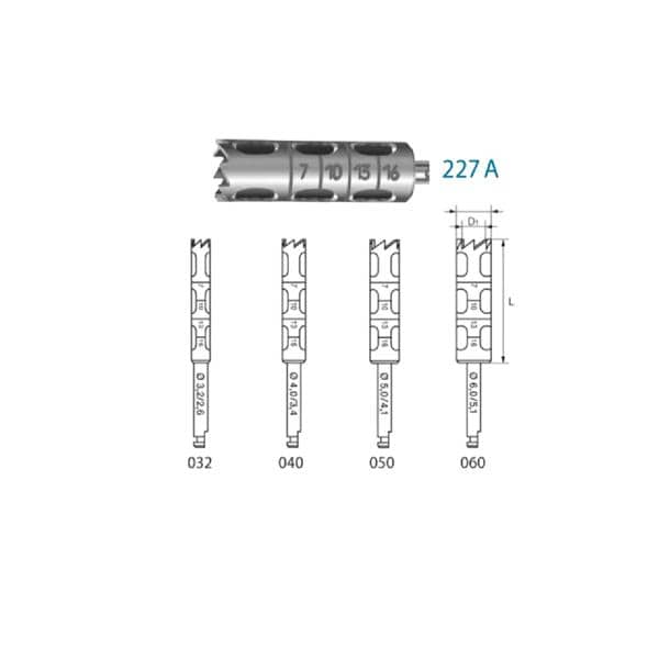 FRESA TREPANO IMPLANTES ESTÉRIL CA 227A 204 060 1U - KOMET