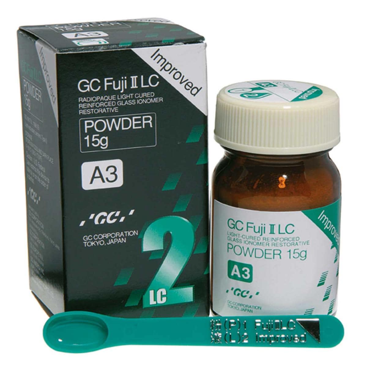 FUJI II LC IMPROVED CEMENTO IONÓMERO VIDRIO POLVO 15GR. A3,5 - GC