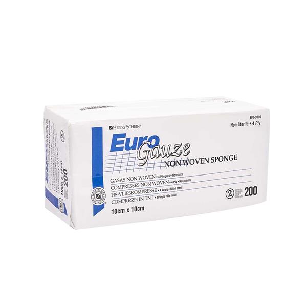 GASAS DESECHABLES NON WOVEN 10X10CM 200U - HENRY SCHEIN