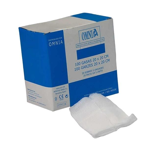 GASAS 5X5 TNT NO ESTÉRILES CUATRO CAPAS 600U - OMNIA