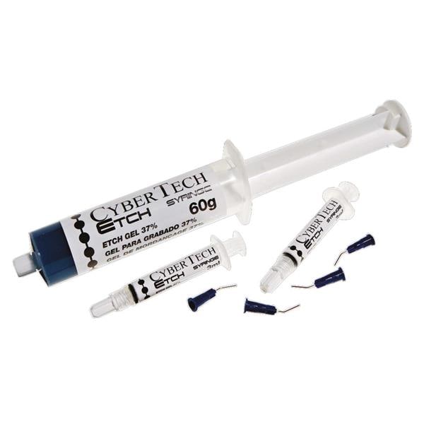GEL ÁCIDO GRABADOR 37% JERINGA 60G + 5 JERNINGAS X 3ML - CYBERTECH