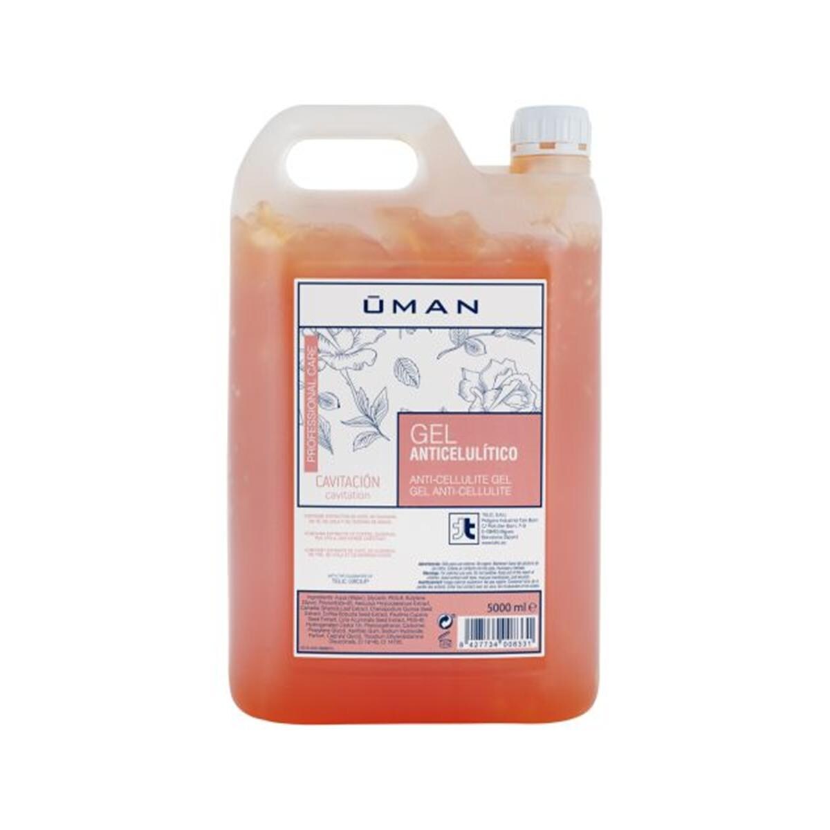GEL ANTICELULÍTICO PARA CAVITACIÓN CON BOMBA 5L UMAN