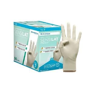 GUANTES EXAMEN LÁTEX ESTÉRIL SENSILAT T 6 50 PARES - 4GASA