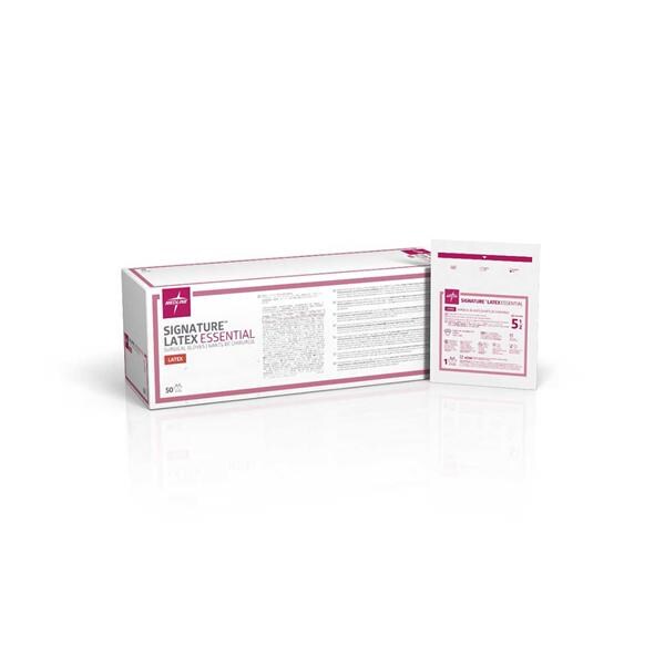 GUANTE LATEX ESTÉRIL ESSENTIAL SP T. 8 50P.- MEDLINE