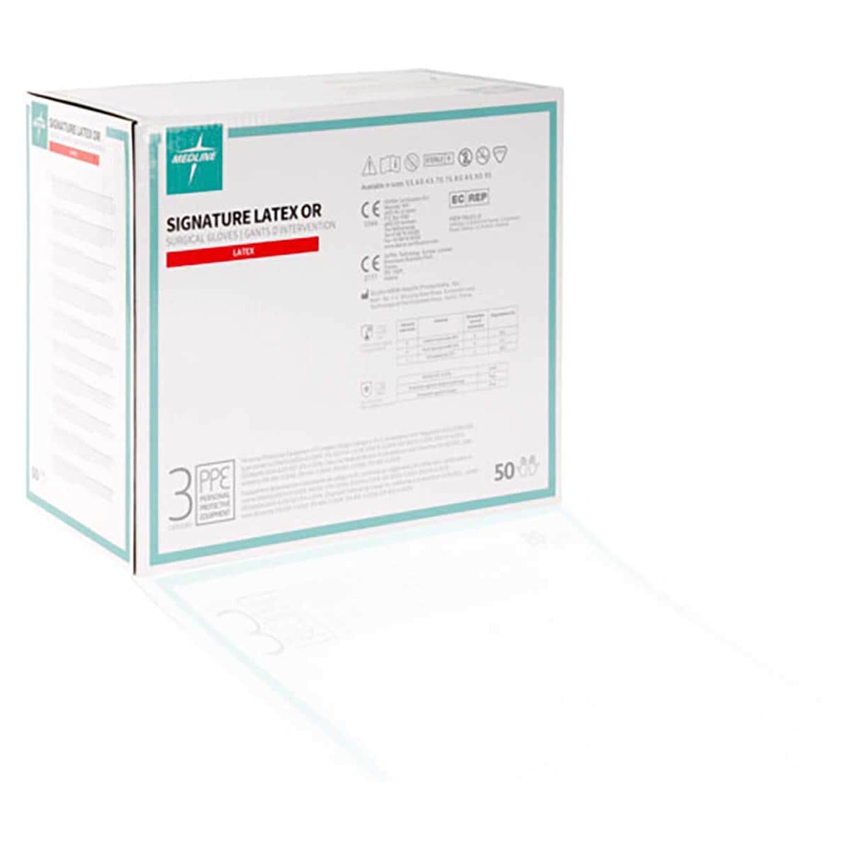 GUANTE LATEX ESTÉRIL SIGNATURE SP T 8 50P.- MEDLINE