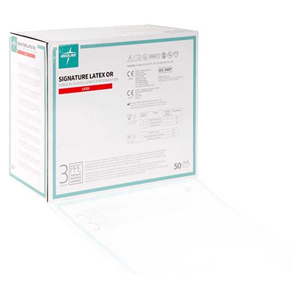 GUANTES DE LÁTEX ESTÉRIL SIGNATURE SIN POLVO TALLA 6 50 PARES MEDLINE