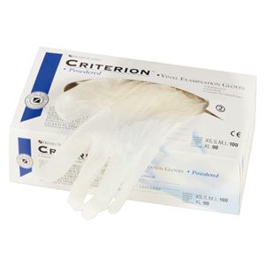 GUANTES EXAMEN CRITERION VINILO CON POLVO P 100U - HENRY SCHEIN