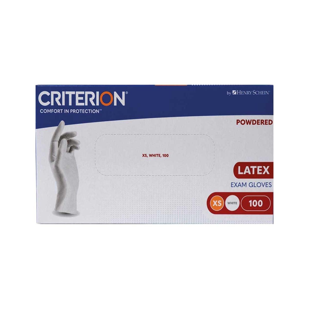 GUANTES EXAMEN LÁTEX CRITERION PREMIUM CON POLVO S 100U - HENRY SCHEIN