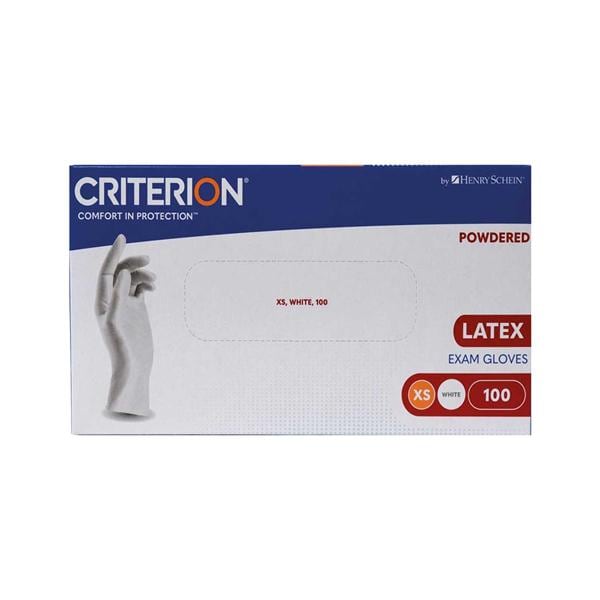 GUANTES EXAMEN LÁTEX PREMIUM CON POLVO PEQUEÑOS 100U - HENRY SCHEIN