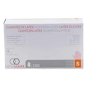 GUANTES EXAMEN LÁTEX SIN POLVO - NEW MARK L 100U