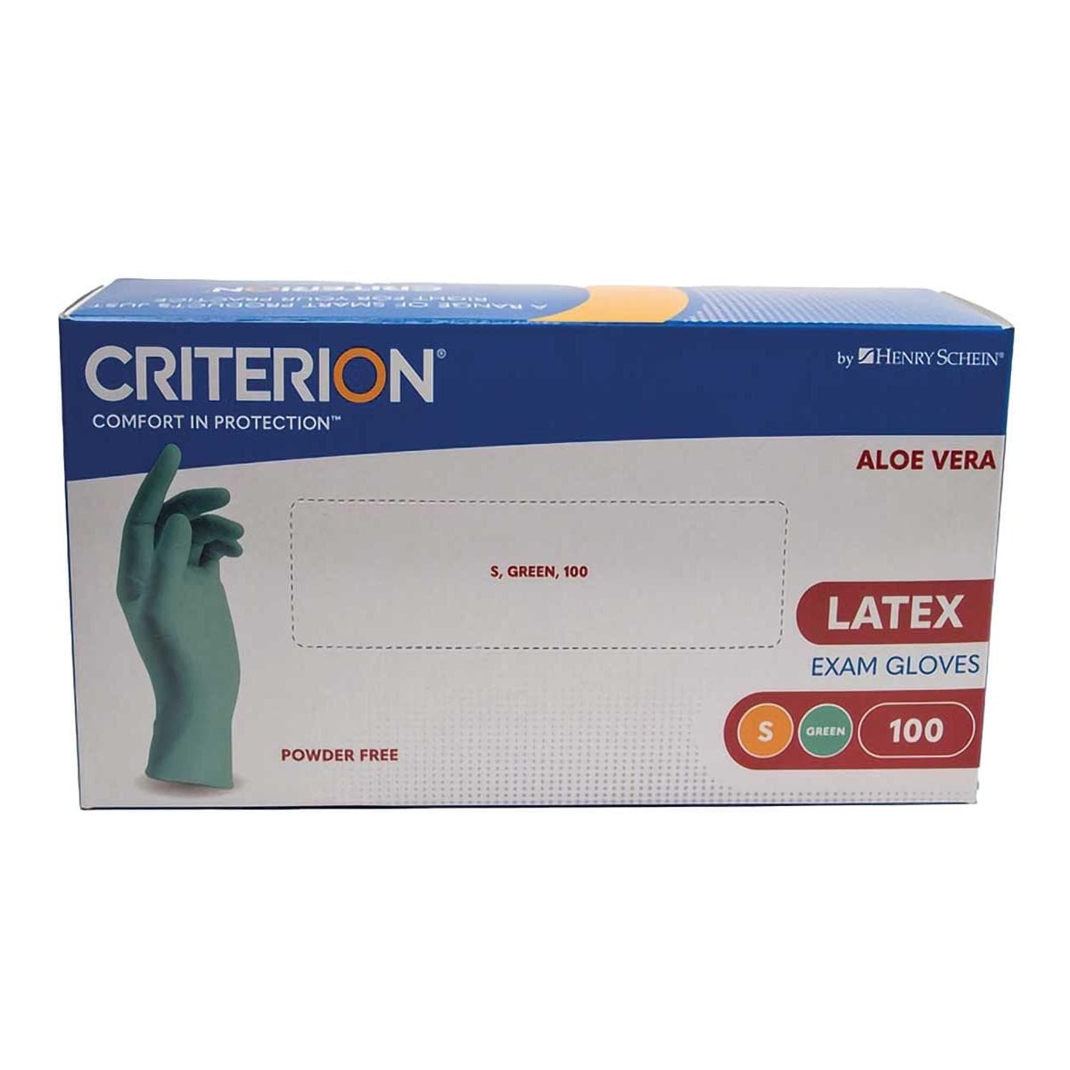 GUANTES EXAMEN LÁTEX CRITERION SIN POLVO ALOE L 100U - HENRY SCHEIN