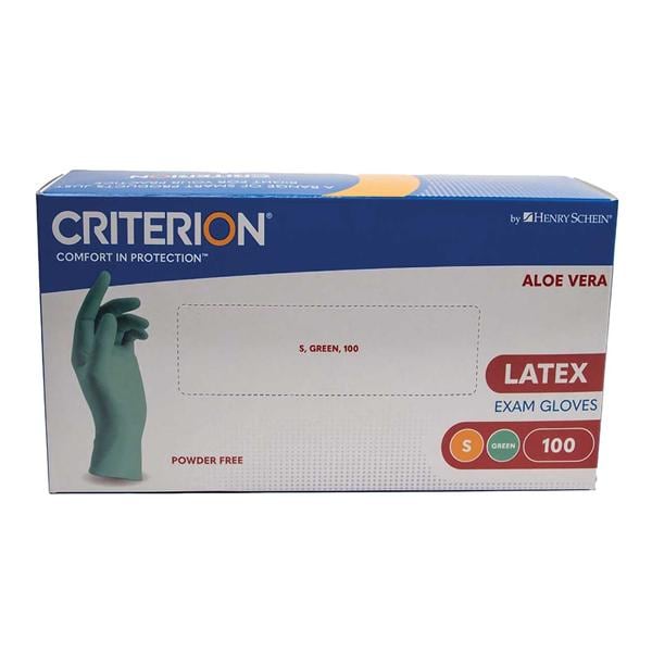 GUANTES EXAMEN LÁTEX CRITERION SIN POLVO ALOE L 100U - HENRY SCHEIN