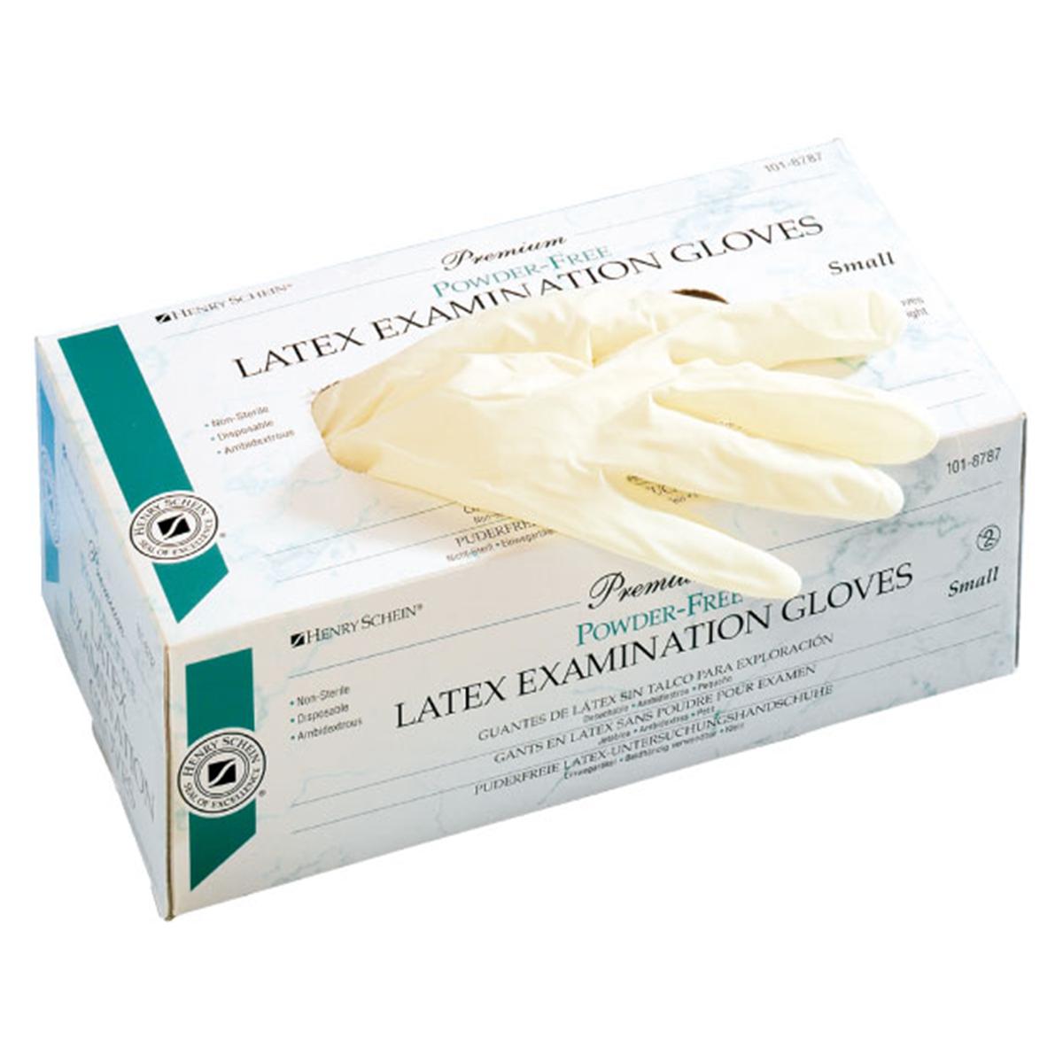 GUANTES EXAMEN LÁTEX PREMIUM SIN POLVO PEQUEÑOS 100U - HENRY - Henry Schein España, S.L.