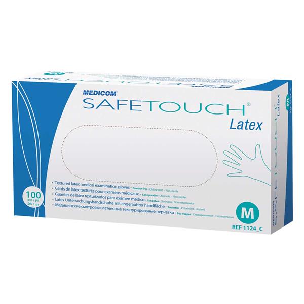 GUANTES EXAMEN SAFETOUCH LÁTEX SIN POLVO M 100U - MEDICOM