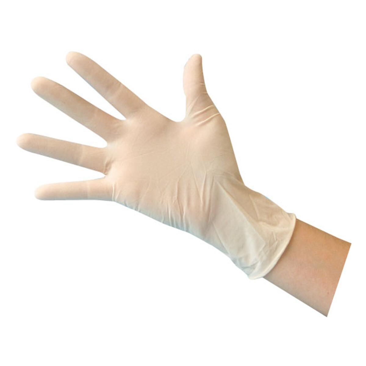 GUANTES EXAMEN LÁTEX SIN POLVO SUPER ECONÓMICO M 100U - SANICEN