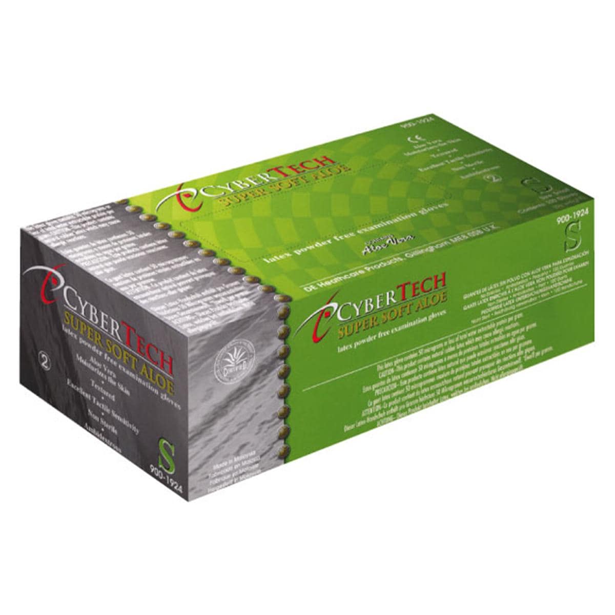 GUANTES EXAMEN LÁTEX SIN POLVO SUPER SOFT ALOE L 100U - CYBERTECH