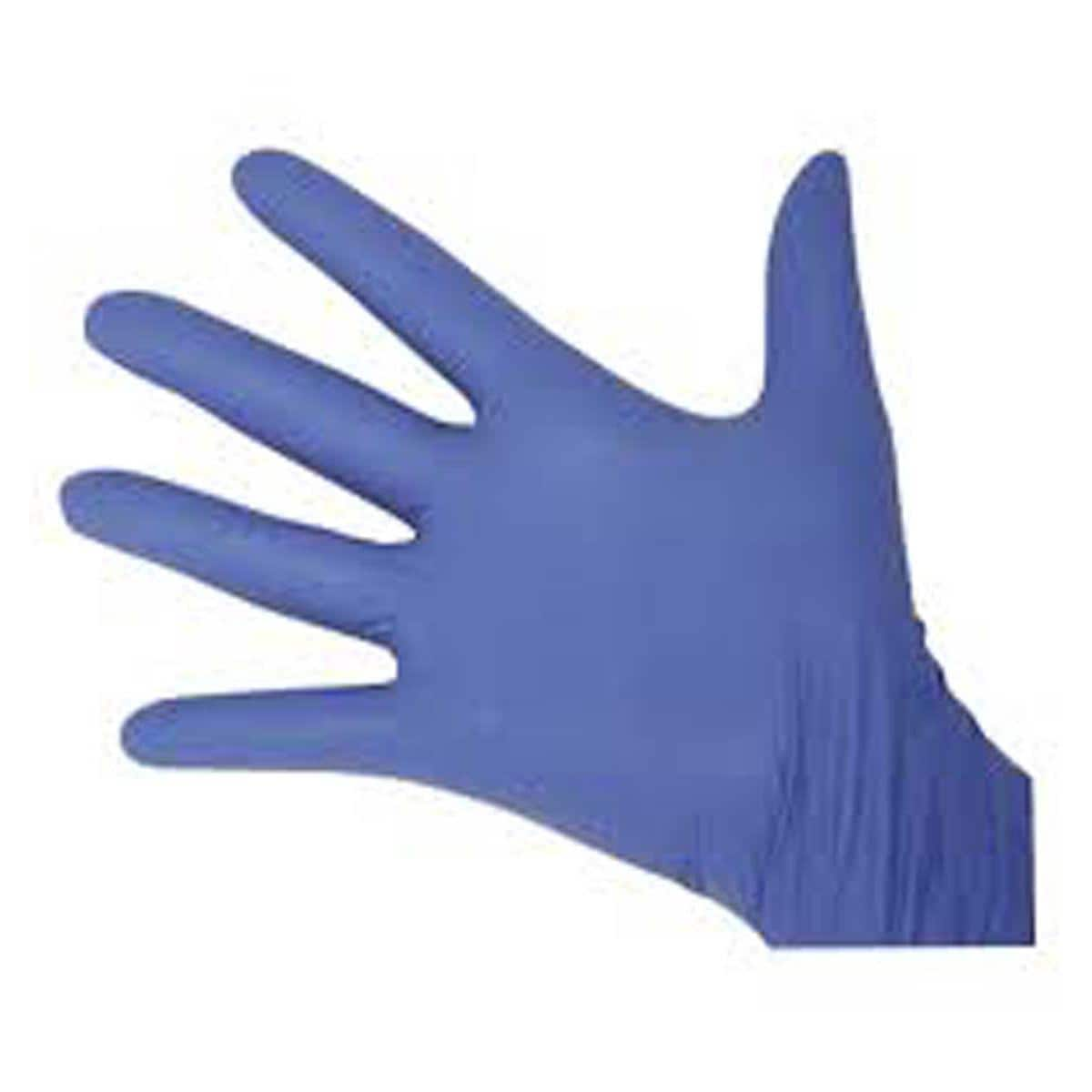 GUANTES EXAMEN NITRILO AZUL SIN POLVO X GRANDE 100U - CYBERTECH