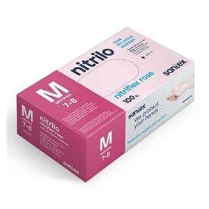 GUANTES EXAMEN NITRIFLEX ROSA XL 100U - SANTEX