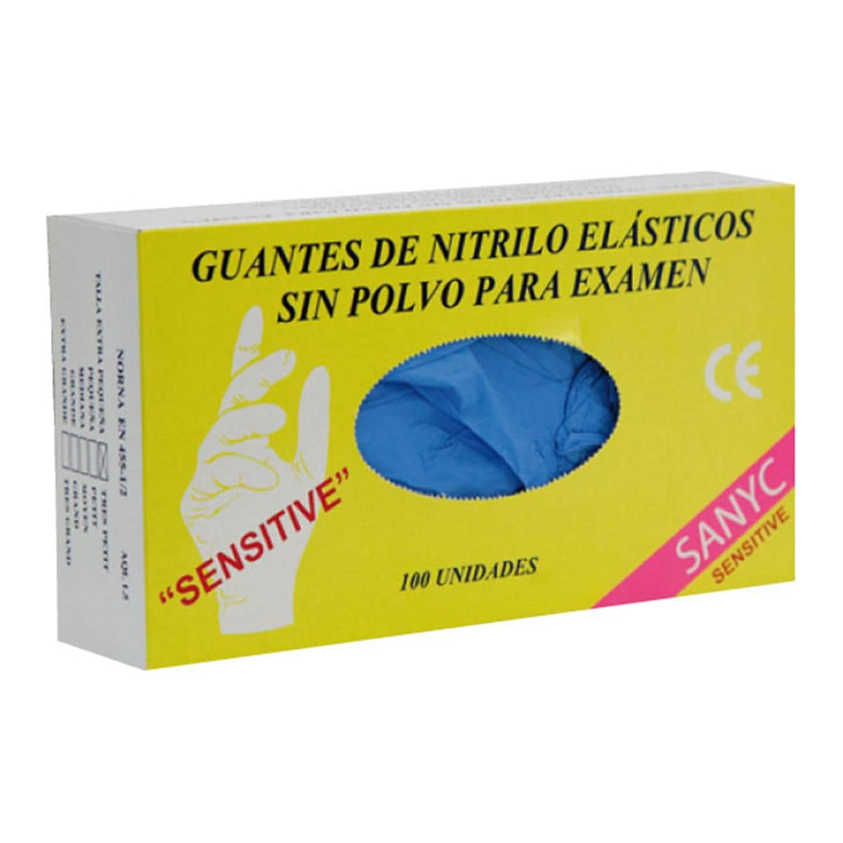 GUANTES DE EXAMEN DE NITRILO SENSITIVE AZULES TALLA M 100U - Henry Schein  Medical, S.L.U.