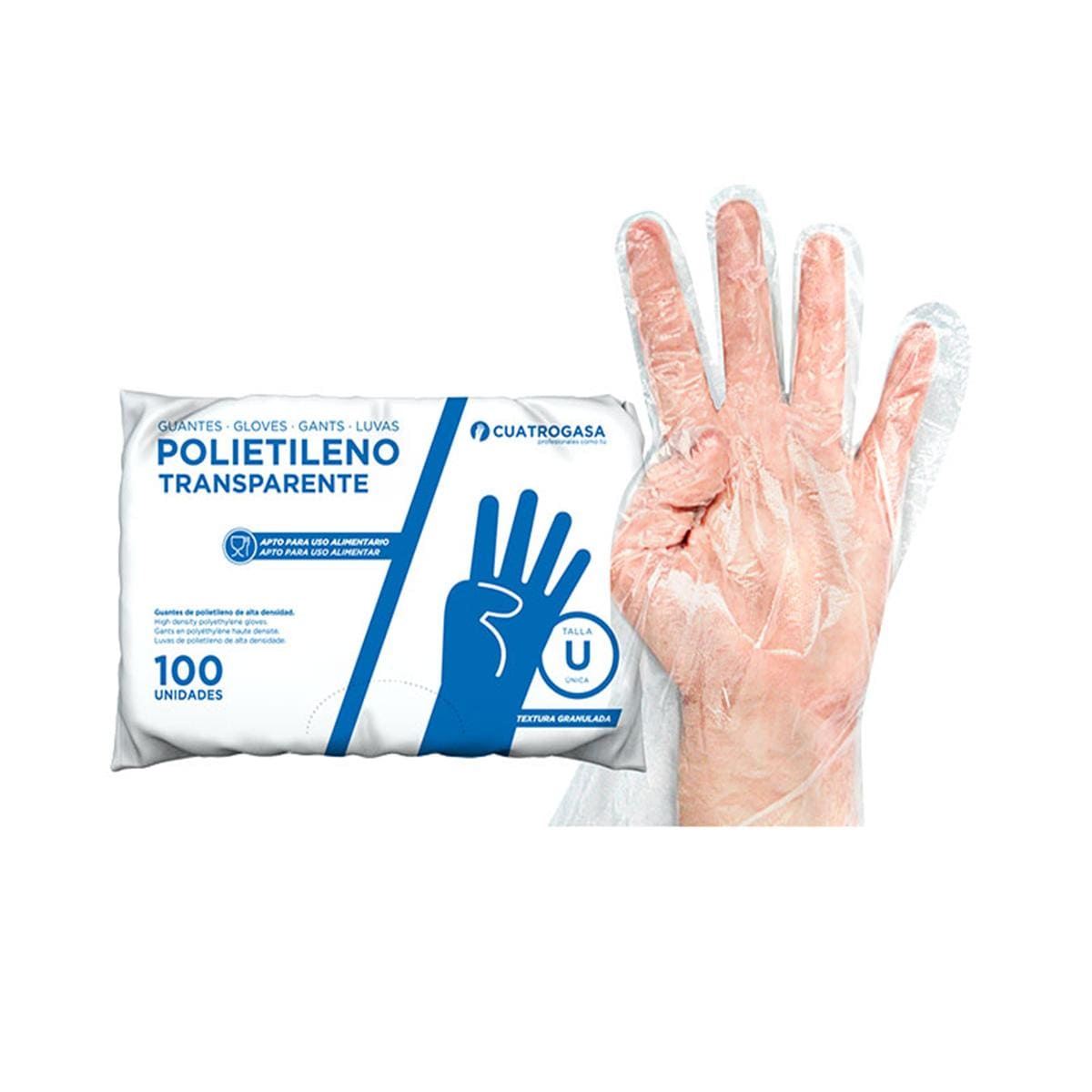 GUANTES DE POLIETILENO TALLA UNICA 100U