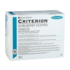 GUANTES EXAMEN LÁTEX CRITERION ESTÉRILES CON POLVO 7 50PARES - HENRY SCHEIN