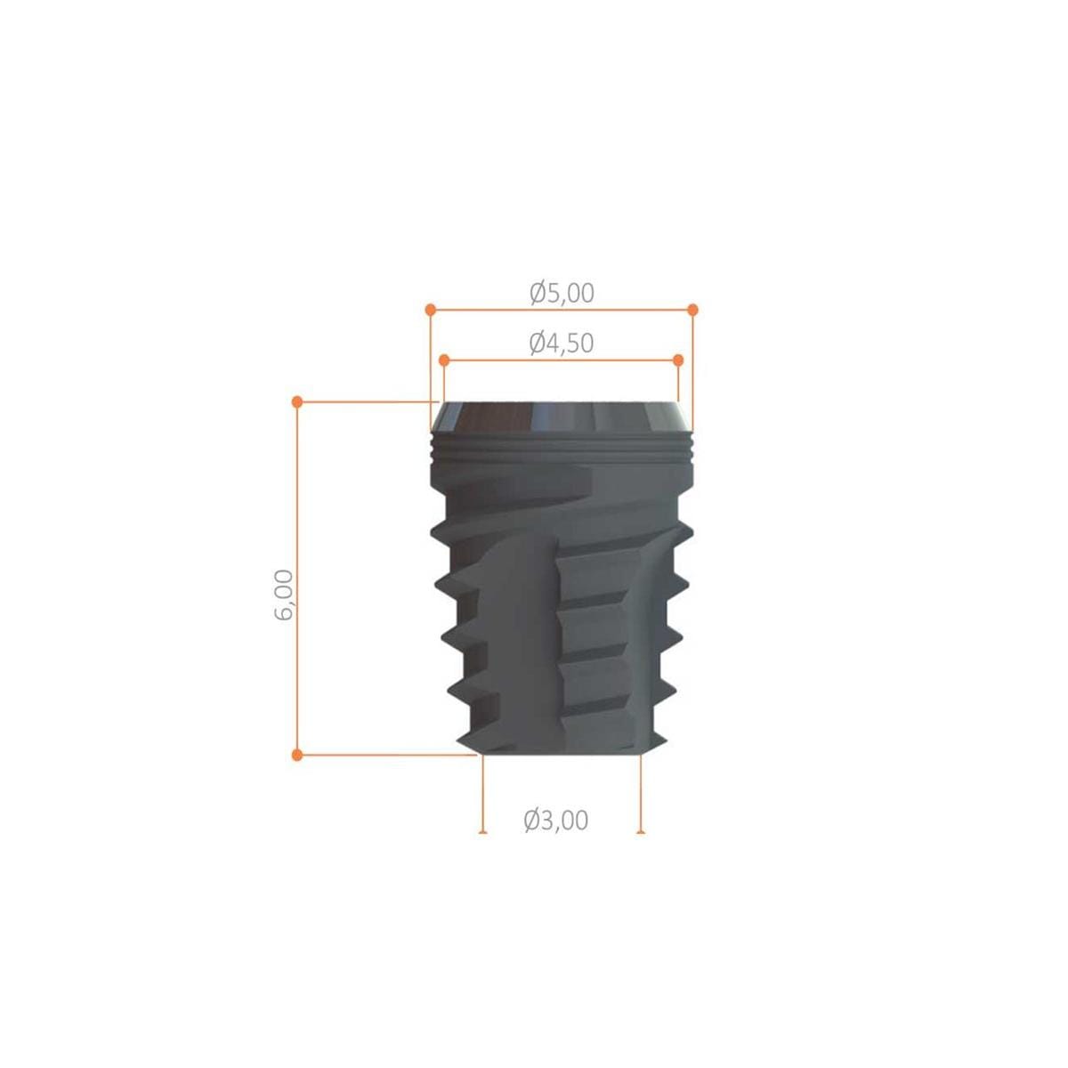 IMPLANTE CORTO SHI 6 X 6 - OSTEOPLUS